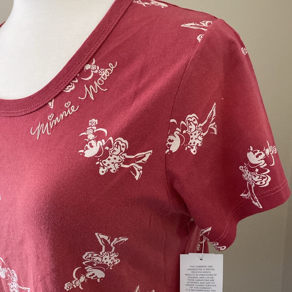 Disney Minnie Mouse Scoop Neck Tee-Shirt T-shirt - Picture 3 of 8